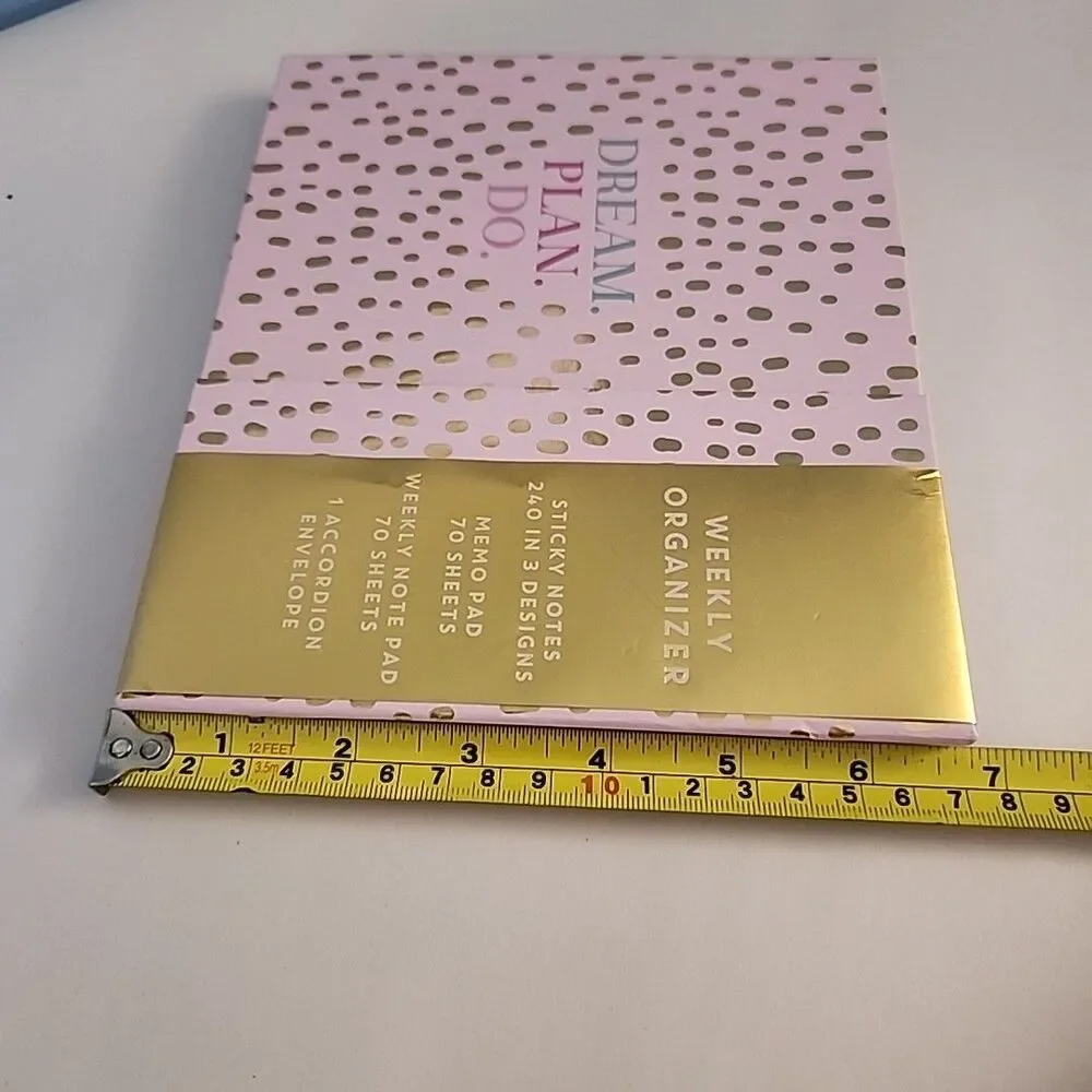 Weekly Organizer Planner Positive Mindset w/ 240 Sticky Notes 70 Memo 1 Envelope